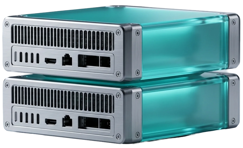 Два корпуса NVIDIA DGX Spark